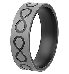 ThunderFit Silicone Wedding Ring Unisex, Laser