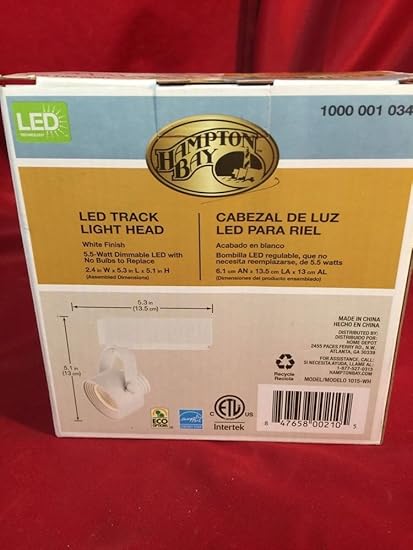 Amazon.com: (Ship from USA) Hampton Bay Led Track Light Head Model 1000 001 034 #NT328 /ITEM NO#8Y-IFW81854241033: Baby