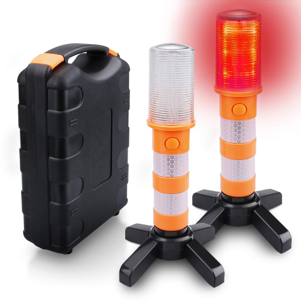 LED Warning Lights, 2 Pack Car LED Emergency Roadside Flashing Strobe