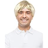 Costume Adventure Men's Short Blonde Wig Blonde Rick Wig For Men - One Size