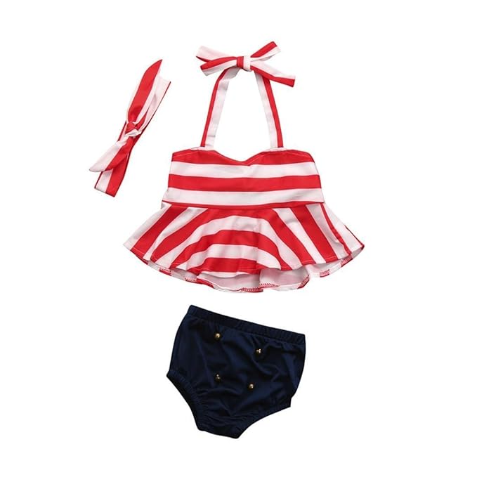 Amazon 幸運な太陽 水着 子供 赤ちゃん 女の子 水着 ストラップ 水着