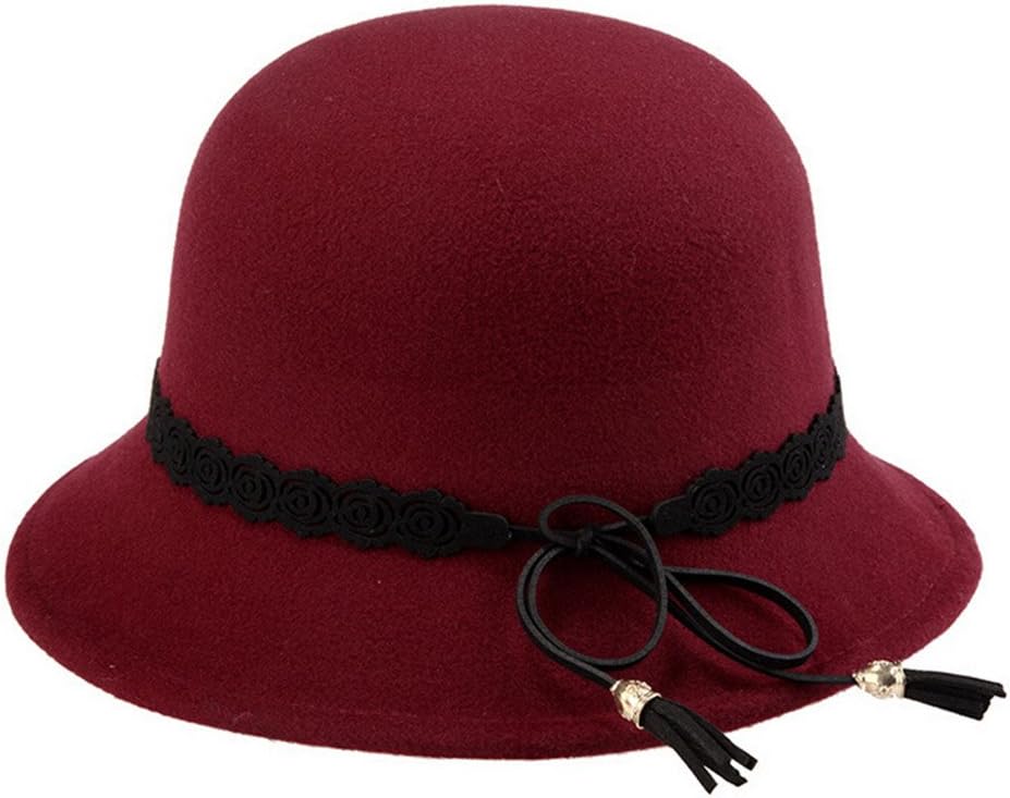 Santwo Wool Knit Cute Bowknot Fashion Vintage Floppy Winter Hat
