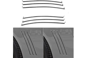 NVCNX Real Premium Carbon Fiber Rear Quarter Panel Sides Fender Air Vent Outlet Cover Strip Trim Car Exterior Accessories Compatible with Chevrolet Camaro 2010 2011 2012 2013 2014 2015 6PCS Black