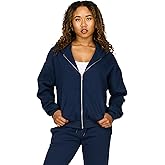 Forever 21 womens Full Zip Front Sweatshirt With Drawstring Hood