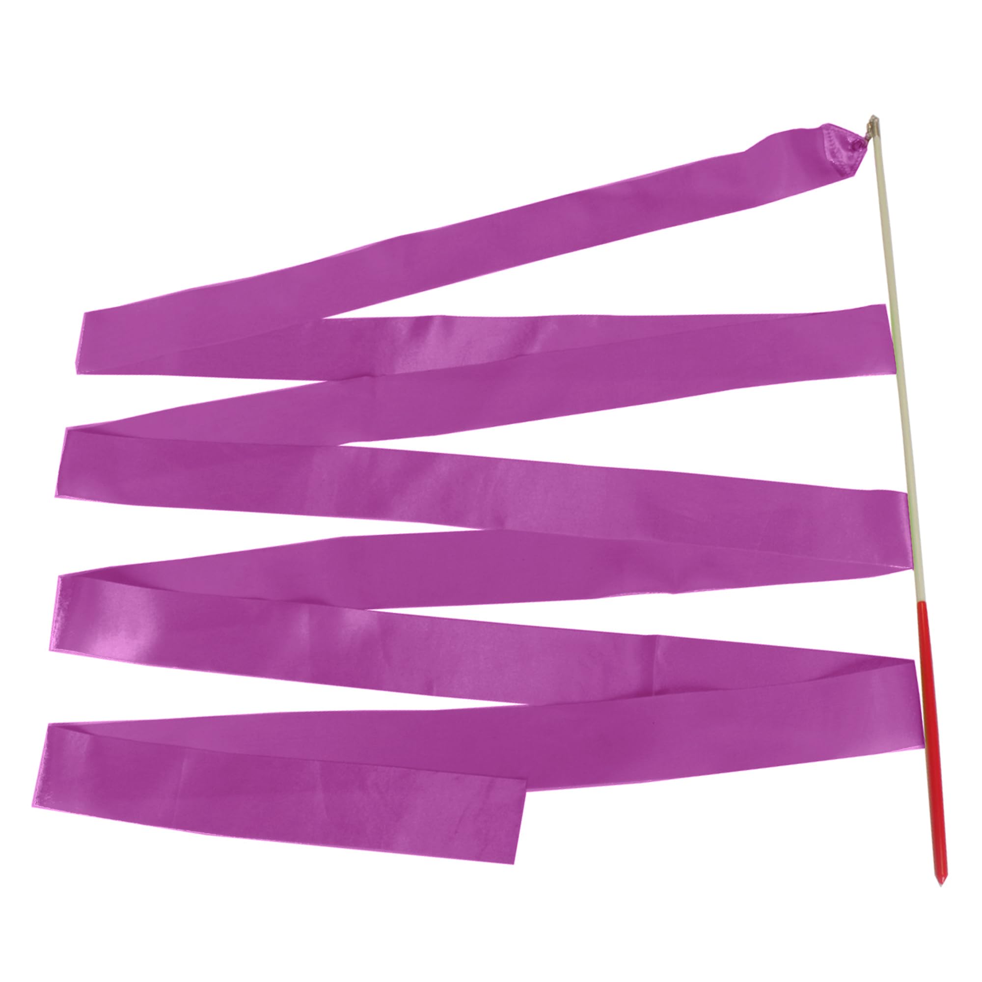 Gymnastic Ribbon for Children Kids Dancing Streamers Dancer Wand Rhythmic Baton Twirling Wands on Sticks for Kids Artistic Dancing Training Party Favors with Ribbon Dancer Wand, 4 Metres, 1pc