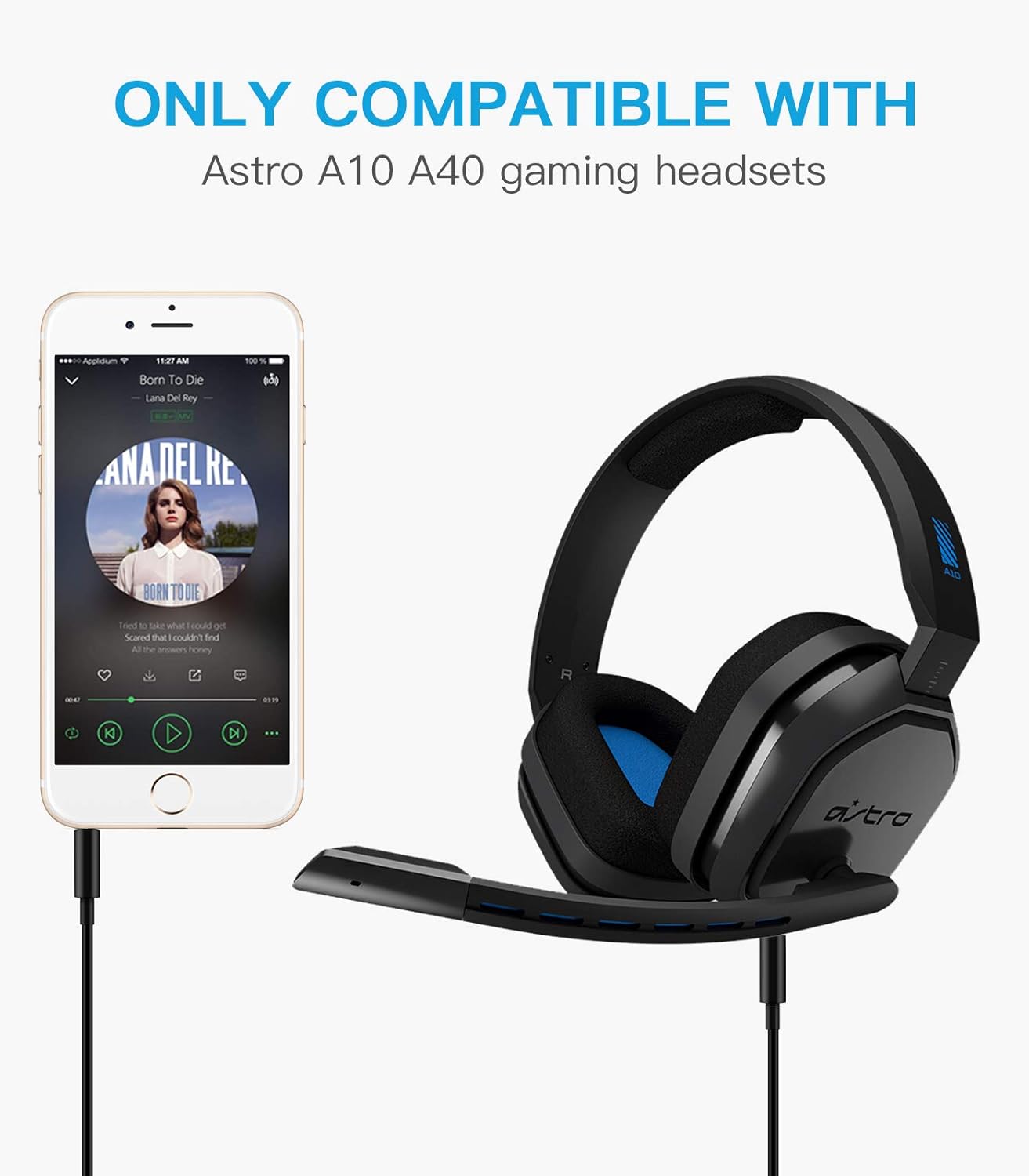 Electronics 3 5mm To 3 5mm Jack 2 0m 6 5ft A10 Headset Cable 0 Replacement Aux Cord Audio Wire Compatible With Astro 0 Tr A10 Gaming Headphones For Xbox One Ps4 Mixamp Pc Smartphone Headphone Accessories