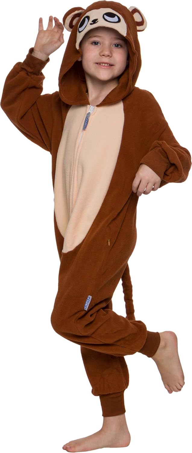 Funziez! Monkey Gorilla Animal Costume Unisex Kids Pajamas Plush One