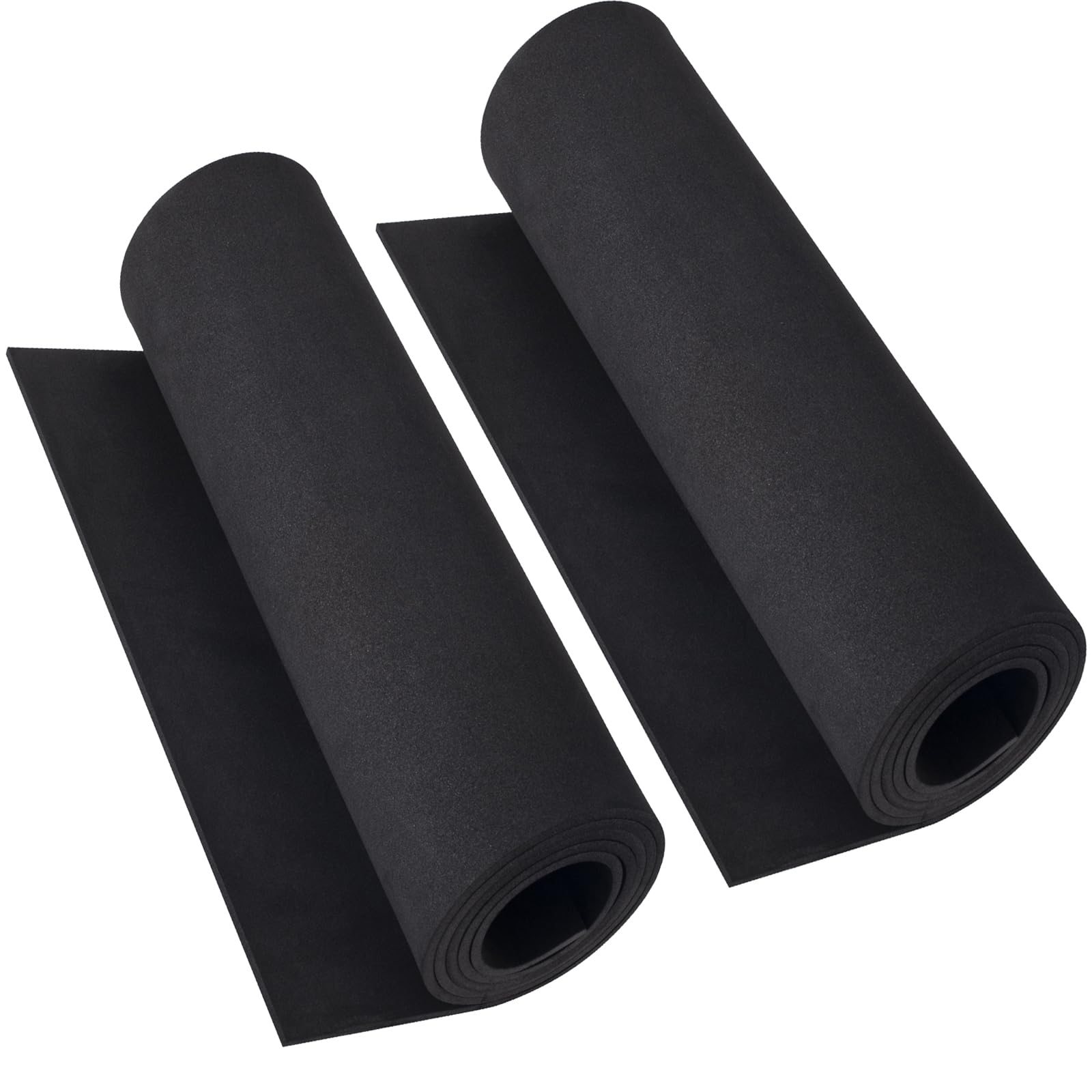 MEARCOOH 2-Pack 4mm EVA Foam, Black EVA Foam Cosplay, Premium EVA Foam Sheets, 13.9" x 59" High Density 86kg/m3 EVA Foam Roll for Cosplay Costume, Crafts, DIY Projects
