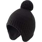Home Prefer Toddler Boys Girls Hats Earflaps Fleece Knit Beanie Kids Winter Hat