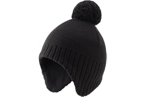 Home Prefer Toddler Boys Girls Hats Earflaps Fleece Knit Beanie Kids Winter Hat