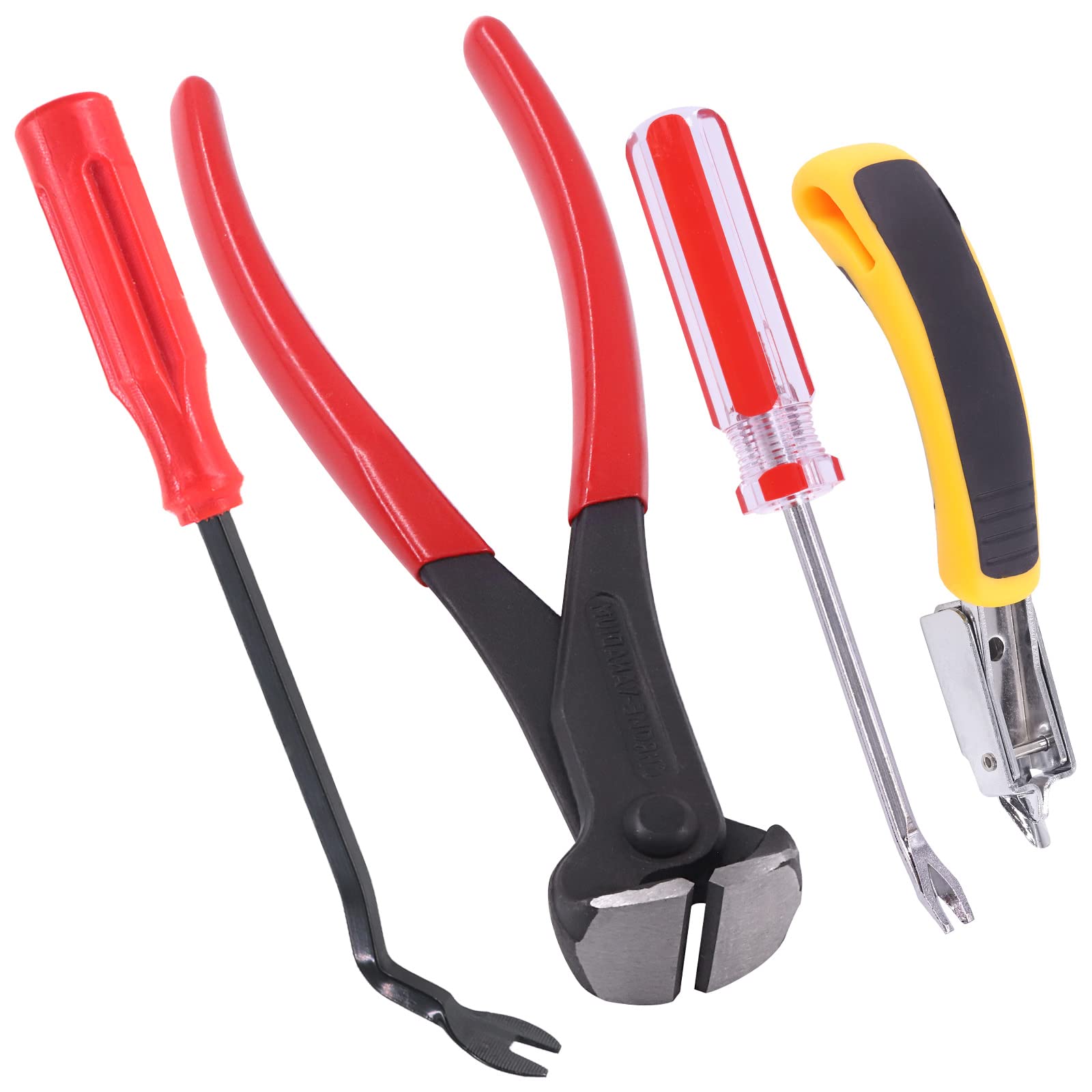 Sweet 4Pcs Tack Puller Staple Remover Tool Set for Upholstery, Construction, and Carpet - Perfect for Removing All Kinds of Staples for Furniture and Floor