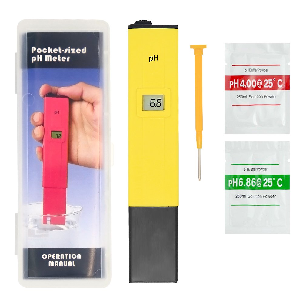 Clan_X Digital PH Meter- Accurate & Portable Size Water Quality Tester for Household Drinking Water, Hydroponics, Fish Tank, Pond, 0-14 PH Measurement Range with 0.1PH Resolution