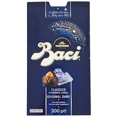 Baci Perugina Pralinen mit dunkler Schokolade und Haselnussfüllung Box, 1 Pack (1 x 200 g)