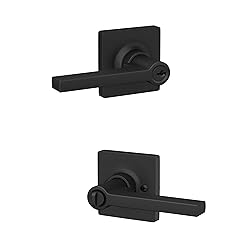 Lock Scout Straight Lever with Square Trim Keyed