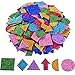 eBoot Glitter Foam Stickers Self-adhesive EVA Foam Sticker Geometry Shaped Foam Stickers for DIY Decoration, 5 Bags, Assorted Colors