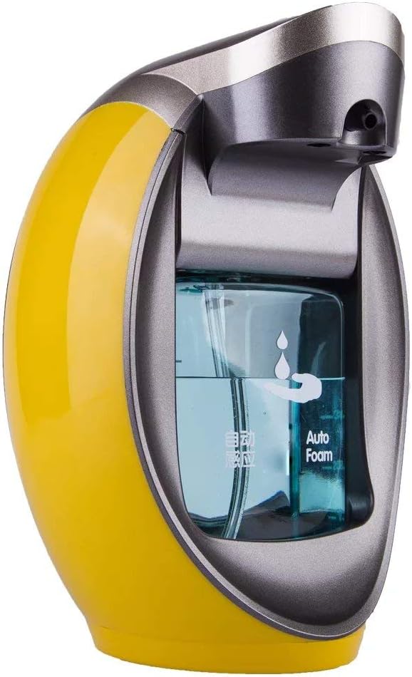 Penguins Design Automatic Touchless Foam Soap Dispenser with Sensor/Foam Pump for Bathroom and Kitchen on Countertops/Wall,Homemade Foam Mounted Shampoo/Dishwashing Liquid/lotion 480ML (Yellow)