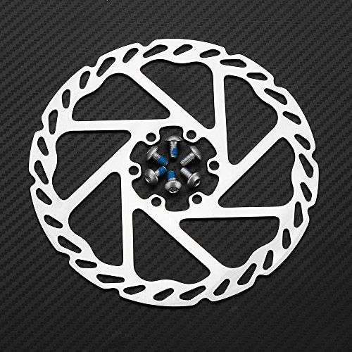 RISHIL WORLD RAMBOMIL R5 160mm/140mm Aluminum Alloy Bike Cycling Brake Disc Mechanical Braking with Screws MTB Single Item.