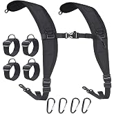 XTACER Multi-Purpose Adjustable Backpack Straps, Padded Shoulder Strap Replacement with Heavy Metal Hooks