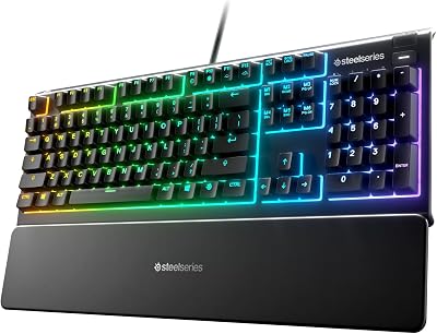 SteelSeries Apex 3 Gaming Keyboard 10-Zone RGB IP32 Water Resistant American