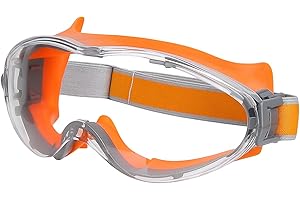 TNDCKP Blue Anti-Fog Safety Goggles - Wide Vision, Adjustable Fit, Chemical Splash, Lightweight for Lab/Chemistry/Biology