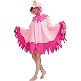 MORNINGFLY Unisex Flamingo Cape Costume Flamingo Cosplay Hooded Halloween Christmas Costumes Party