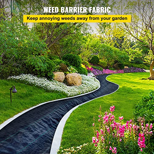 Happybuy Weed Barrier Landscape Fabric Heavy Duty, 4FTx250FT Geotextile