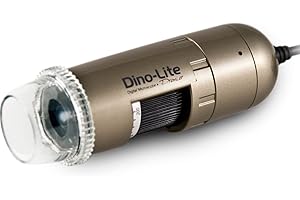 Dino-Lite USB Handheld Digital Microscope, 10x-220x Magnification 0.3MP/1.3MP/5.0MP True Resolution, Windows/Mac Software Included