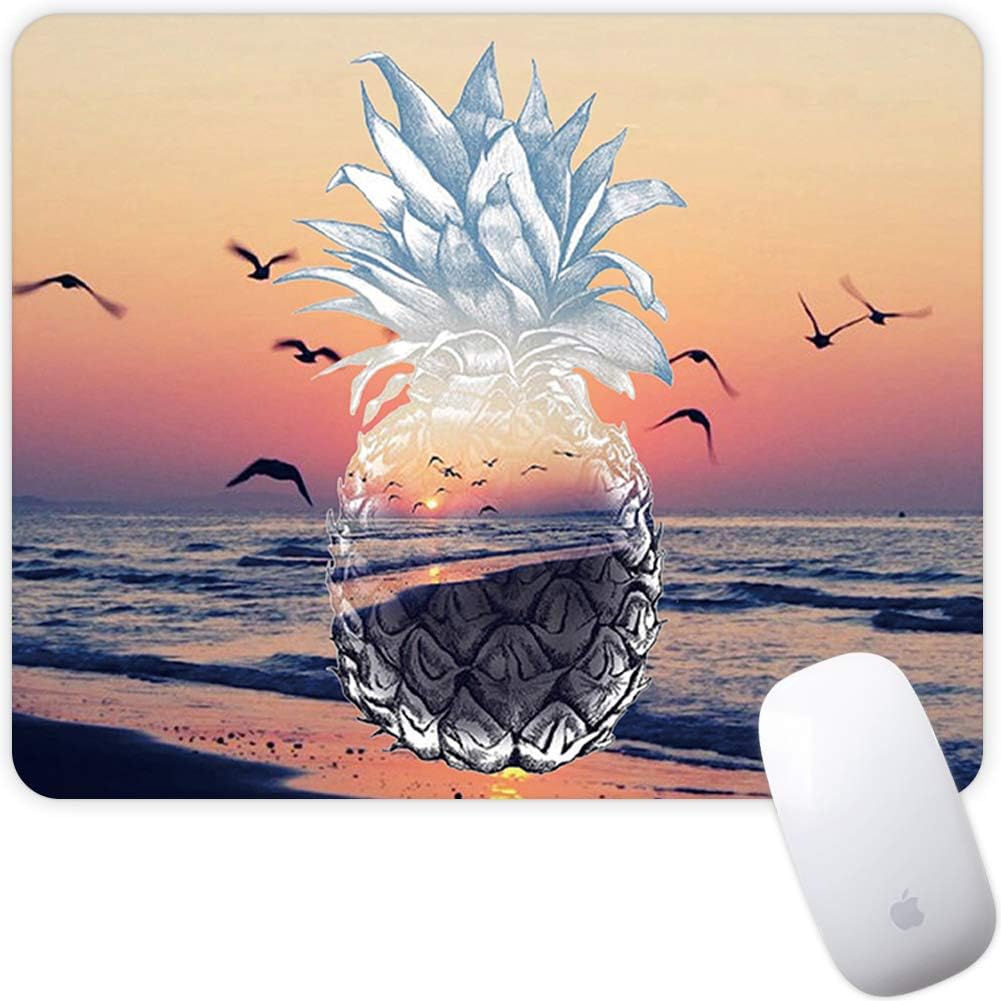 Marphe Mouse Pad Mousepad Non-Slip Rubber Gaming Mouse Pad Rectangle Mouse Pads for Computers Laptop (Sunset Pineapple)