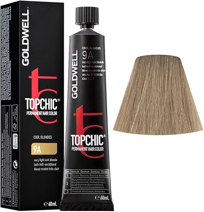 Goldwell Topchic Hair Color 9/A Light Ash Blonde 60ml Professional Permanent