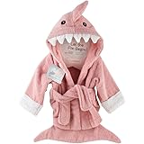 Baby Aspen "Let the Fin Begin" Shark Robe, Pink, 0-9 Months