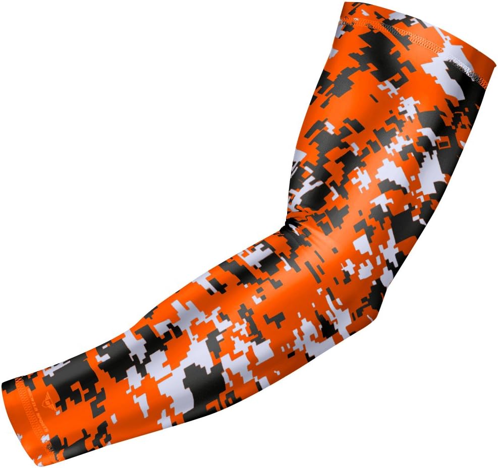 bucwild Sports Compression Arm Sleeve - Youth & Adult Sizes - Baseball Football Basketball Sports (1 Arm Sleeve)