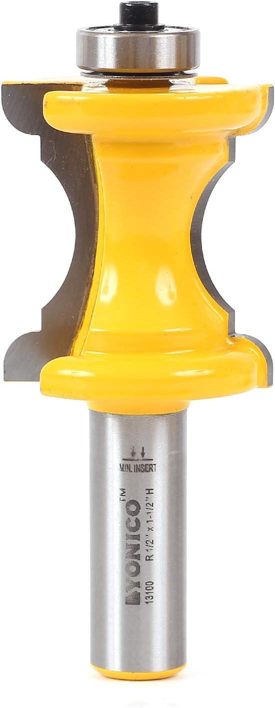 Yonico 13100 - Furniture Trim & Molding Router Bit, Bullnose & Cove - Cutting Height: 1-3/4" - 1/2" Shank