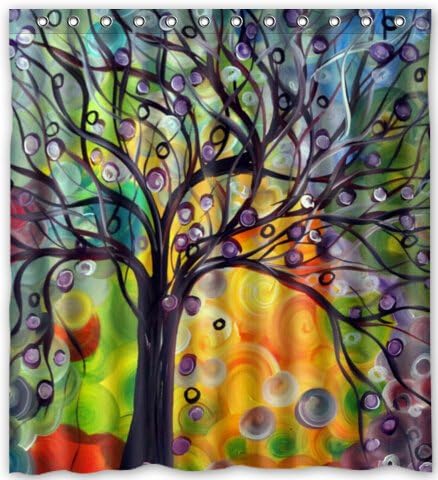 Fashion Custom Tree of Life Waterproof Fabric Bath Shower Curtain 66" x 72"