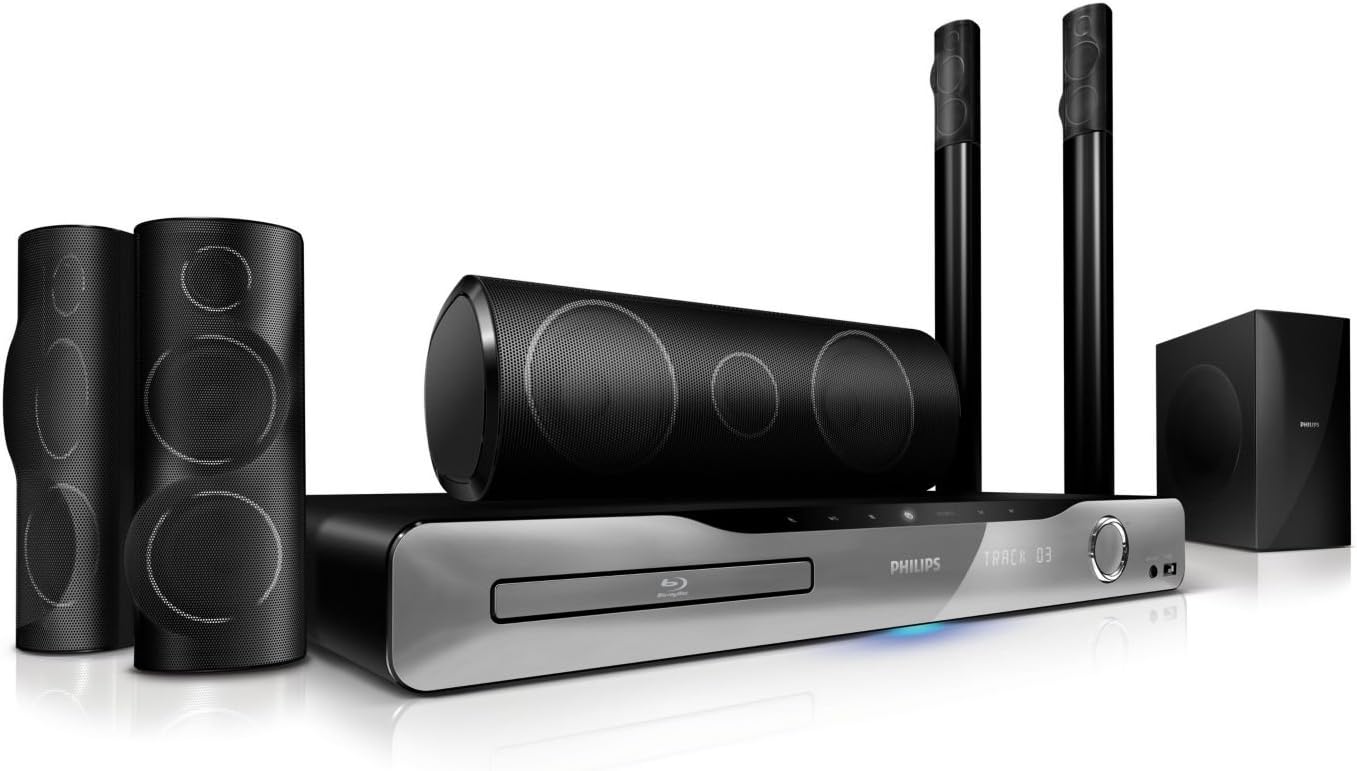 Heimkinosystem 2.1 Mit Blu Ray Player Philips HTS5580 5.1 Blu-ray Heimkino-System (3D, USB 2.0, HDMI 1.4 ARC