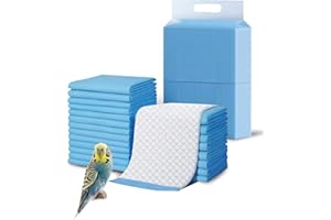Niwaes 23.6" X 23.6" Disposable Bird Cage Liner 40 Pcs Lagre Birds Cage Liners Super Absorbent Birdcage Liners Parakeet Cage Training Accessories with Quick-Dry Surface for Cockatiels Doves Canaries