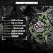 Boys Camouflage Digital Sports Watch, LED Screen Military Wrist Watch with Waterproof Casual Luminous Stopwatch Alarm Simple Army Watches-Green