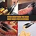Aulexy Black Stainless Steel Silicone Kitchen Tongs, 2 Pack (9-Inch & 12-Inch)