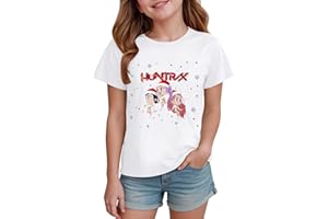 Girls Christmas T-Shirts Cute Cartoon Graphic Printed Tshirt Short Sleeve Trendy Funny Tee Unisex Kids Xmas Tops for 2-14Y