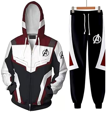 Mens Avengers Endgame Hoodie The Superhero Quantum Top And