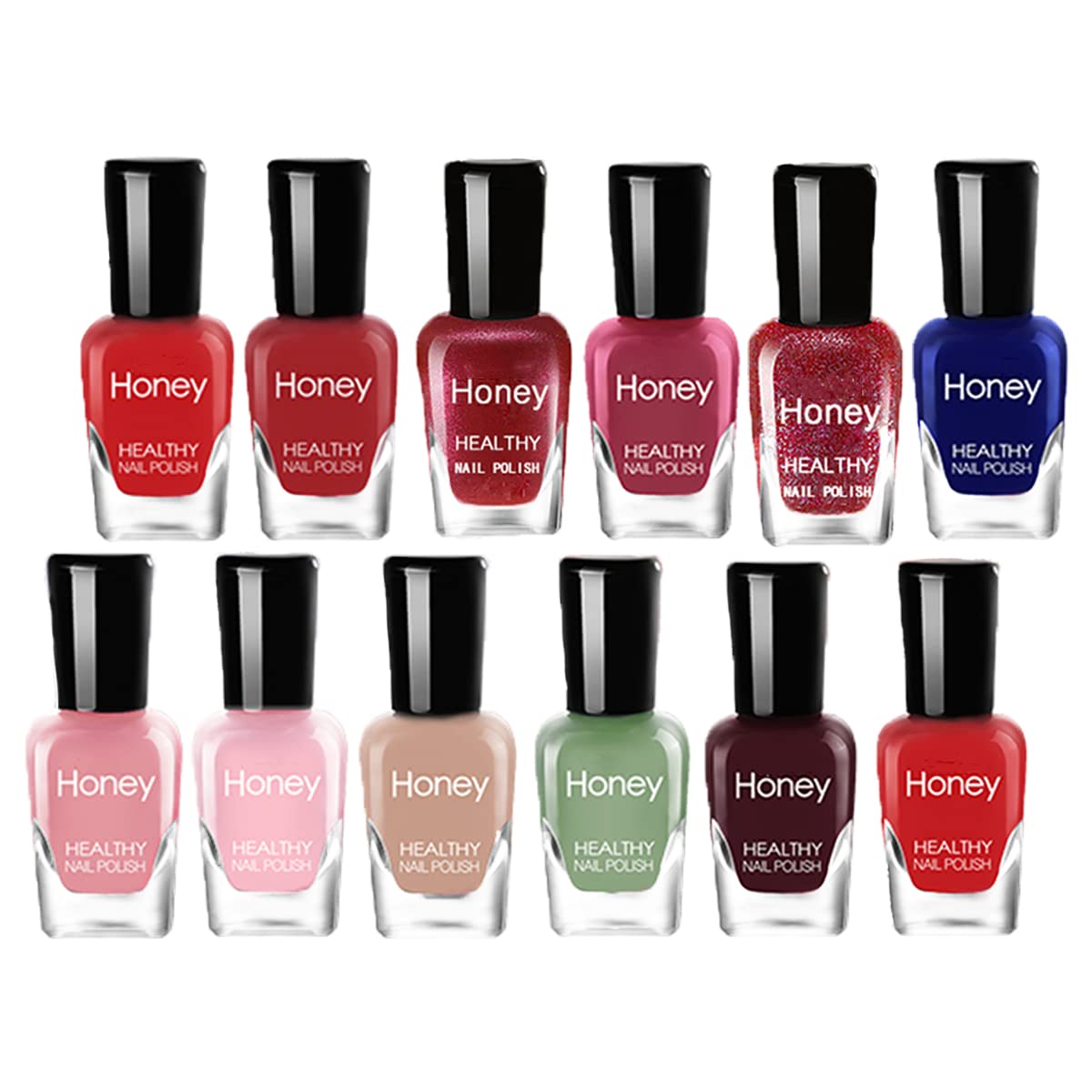 Photo 1 of Tophany Non Toxic Nail Polish Set, Easy Peel Off and Fast Dry Nail Polish Set for Pack, Eco Friendly and Organic Water Based Nail Polish for Women,Teens(12 Bottles, 5ML)
