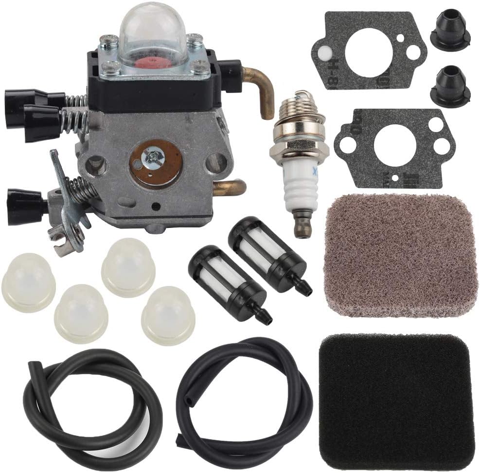 Butom FS85 FS80 Carburetor for Stihl FS75 FS80R FS85 FS85R FS85T FS85RX String Trimmer Weedeater C1Q-S97 Carb w/Fuel Repower Kit Air Filter