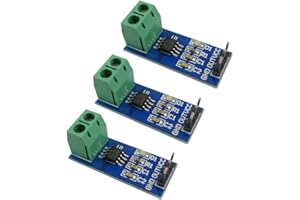 Ferwooh ACS712 20A Range Power Sensor Module Chip ACS712ELC-20A Current Sensor Module Hall Sensor Measurement Module with Power Indicator for Arduino (Pack of 3PCS)
