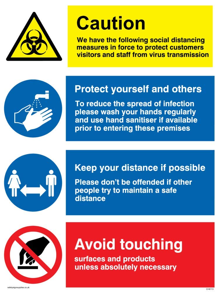 Social distancing measures for retail and business