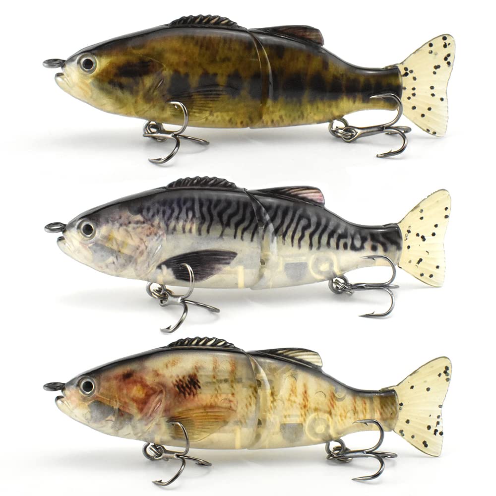 ods lure Glide Bait with PVC Tail Sinking Fishing Tackle Set for Bass Trout Shad Perch Pike (Set 2)