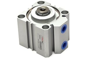 Othmro SDA50 x 25 Sealing Thin Air Cylinder Pneumatic Air Cylinders, 50mm/1.97inch Bore 25mm/0.98inch Stroke Aluminium Alloy Pneumatic Components for Pneumatic and Hydraulic Systems 1pcs