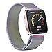 iGK Milanese Replacement Bands Compatible for Fitbit Versa, Stainless Steel Milanese Loop Metal Mesh Bracelet Unique Magnet Lock Wristbands Colorful Small