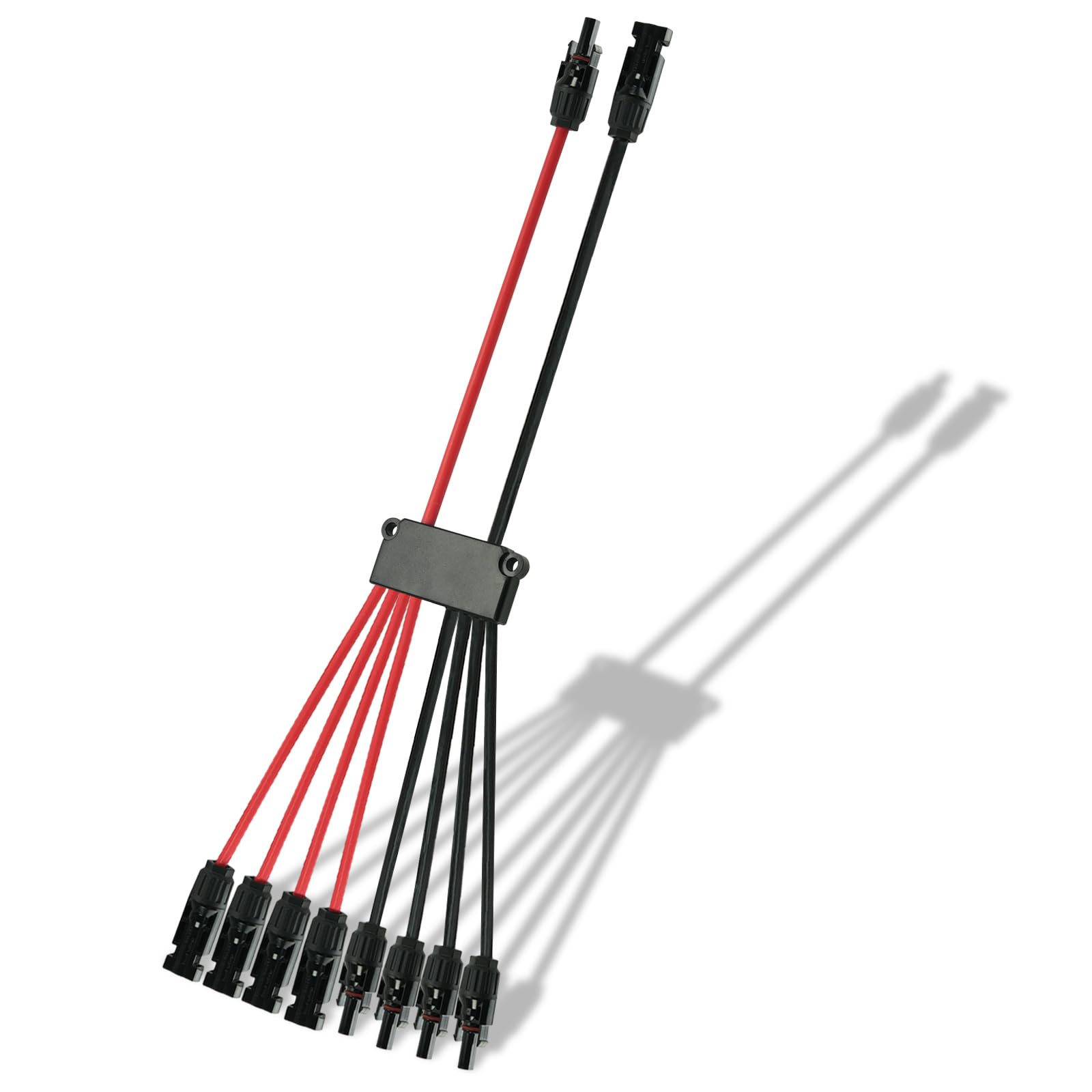 Photo 1 of HEMRUNK Solar Connectors for 4 Solar Panels 2 to 8 Y Branch Parallel Adapter 1.65FT 30A 1000V FMMMM/MFFFF 10AWG IP68 Waterproof Solar Cable Splitter