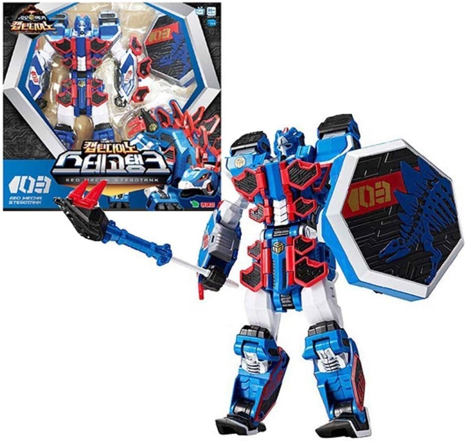 GEO Mecha Captain Dino STEGOTANK Transformation Robot Toy for Boys Over 36 Months Old, Action Figure