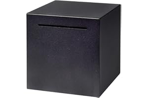 HUSAN Piggy Bank for Adults and Kids, Must Break to Open Stainless Steel Piggy Bank, Unbreakable Metal Money Bank for Cash and Coins Saving, 4.72 Inch (Black)