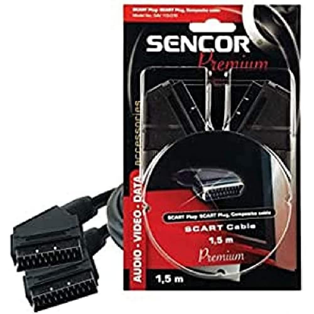 SENCOR SAV 113-008 SCART Male to SCART Male 21 Pins Length 0.8 m SCART M-SCART M 21P